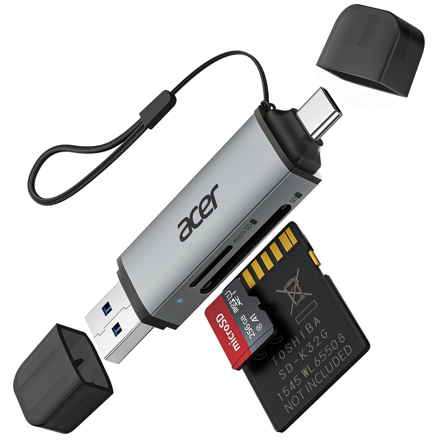 Acer USB 3.0 & Type-C Micro SD Card Adapter Dual Slot OTG Memory Reader DEMO