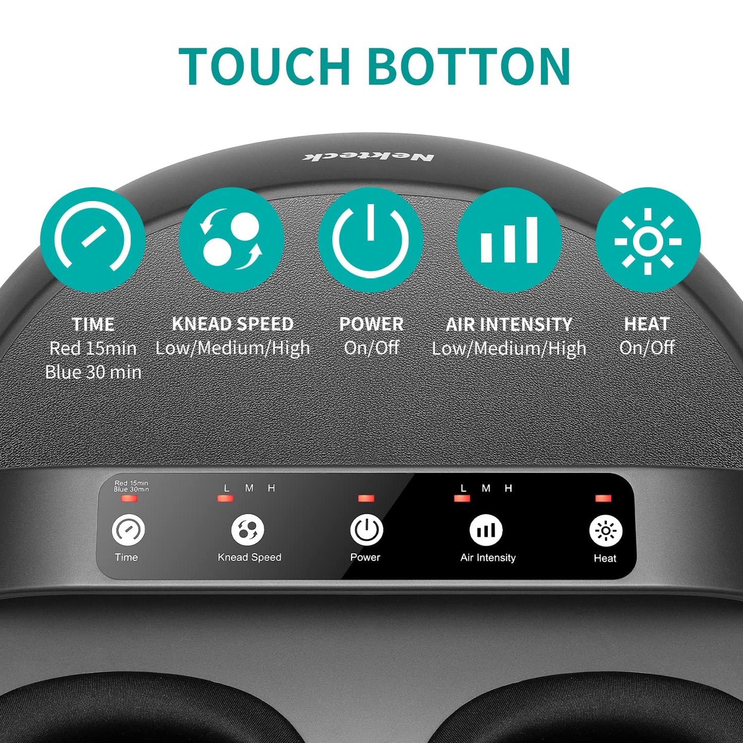 Nekteck Foot Massager Machine with Heat Shiatsu Deep Kneading DEMO