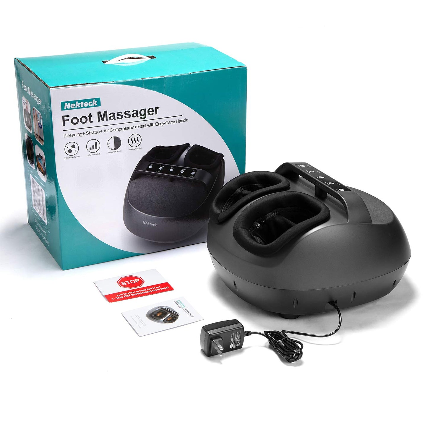 Nekteck Foot Massager Machine with Heat Shiatsu Deep Kneading DEMO