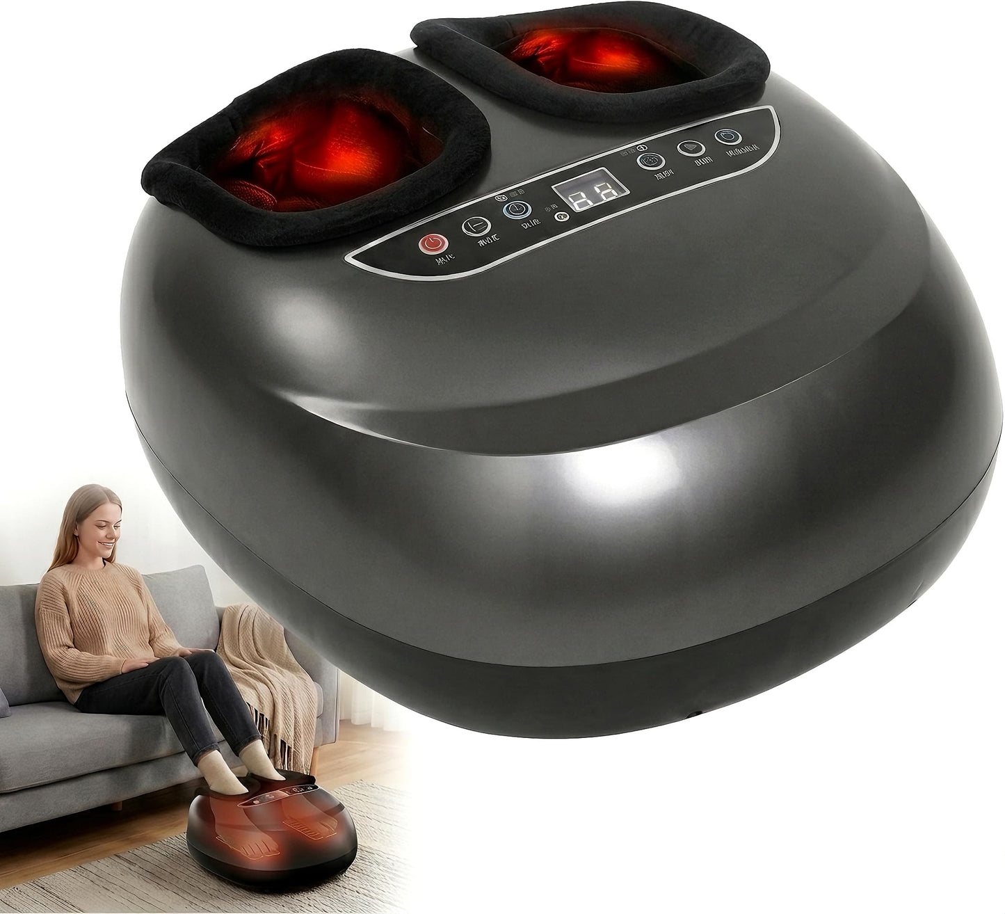ApexOrigin Electric Foot Spa Massager with 360° Shiatsu Kneading and Heat NEW