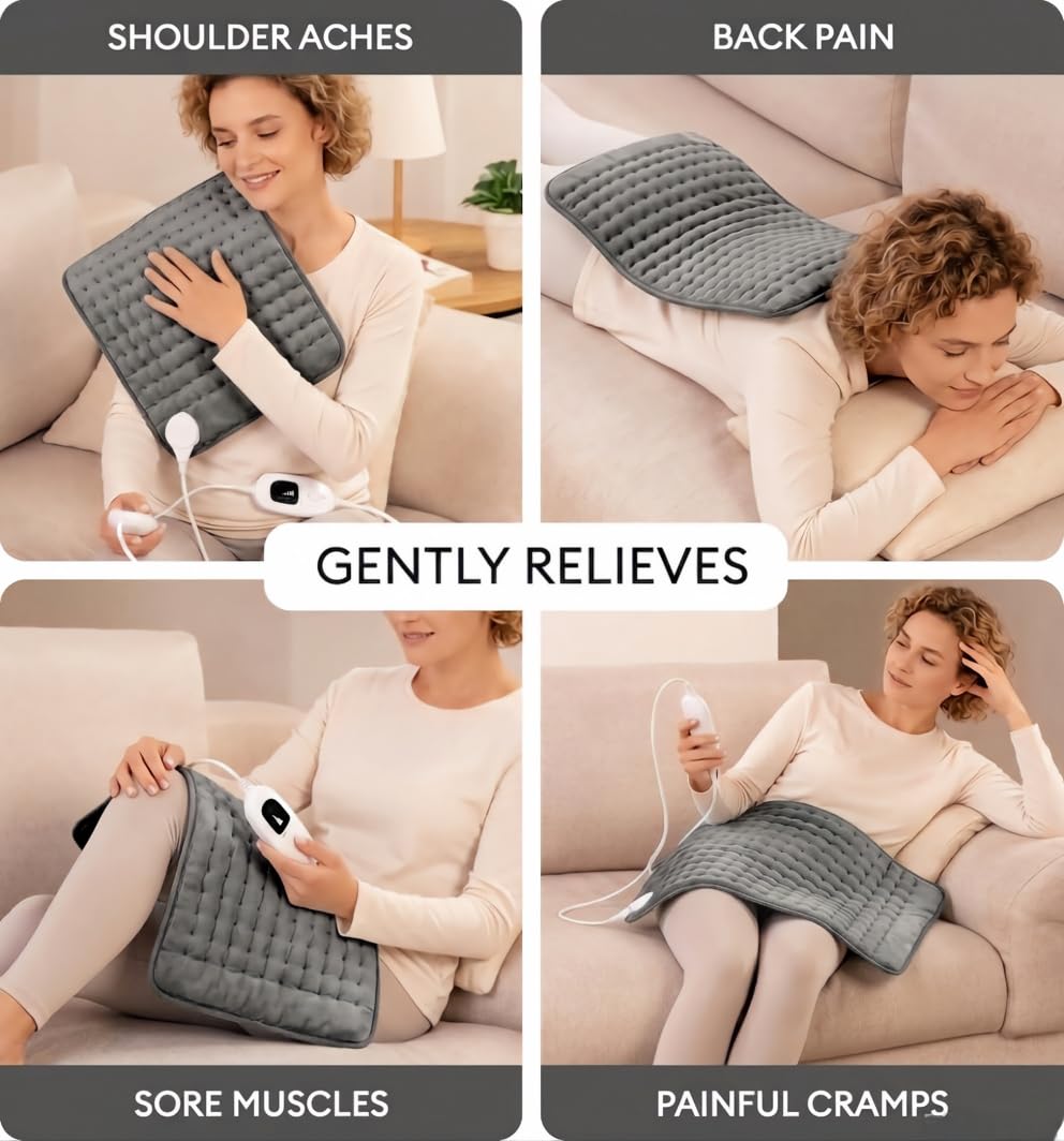 Olykas Extra Large Electric Heating Pad 60 x 30cm Moist & Dry Heat Pain NEW