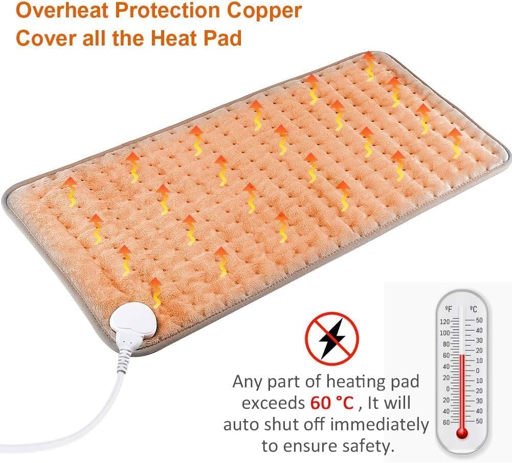 Olykas Extra Large Electric Heating Pad 60 x 30cm Moist & Dry Heat Pain NEW