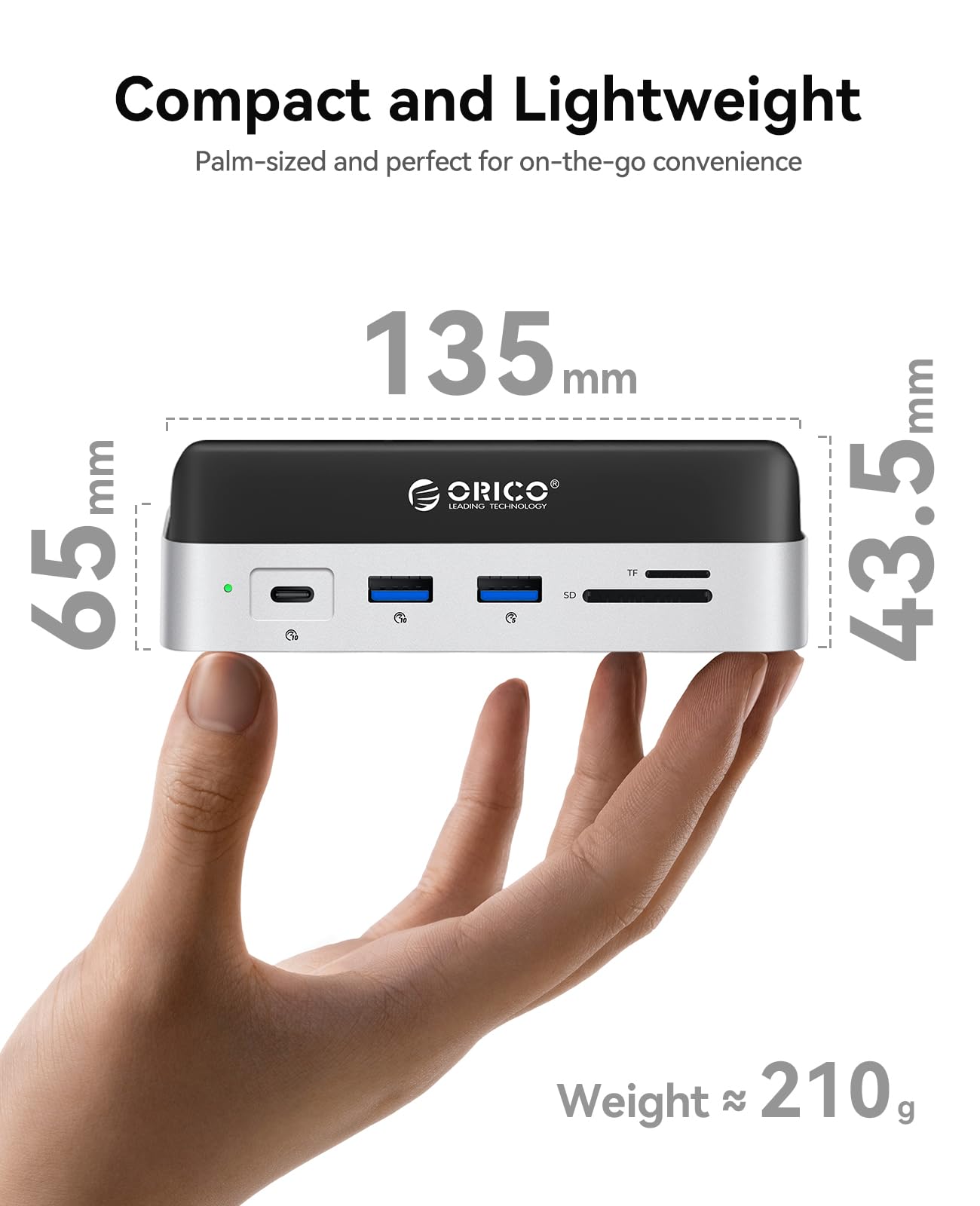 ORICO 10-in-1 USB Hubs Aluminum USB Hub Dock Stand for Mac mini M4 Silver - NEW