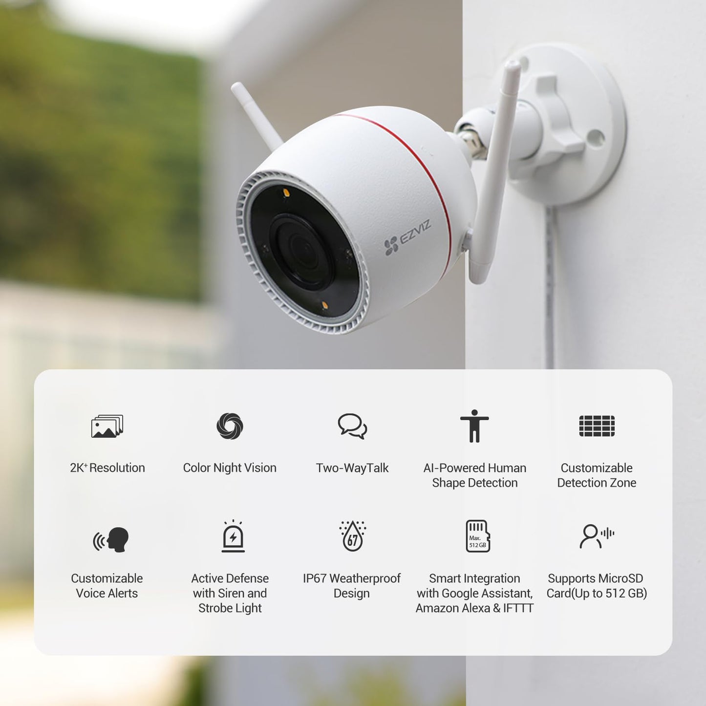EZVIZ 2K+ Bullet Cameras WiFi Outdoor Security Camera with Motion Alert DEMO