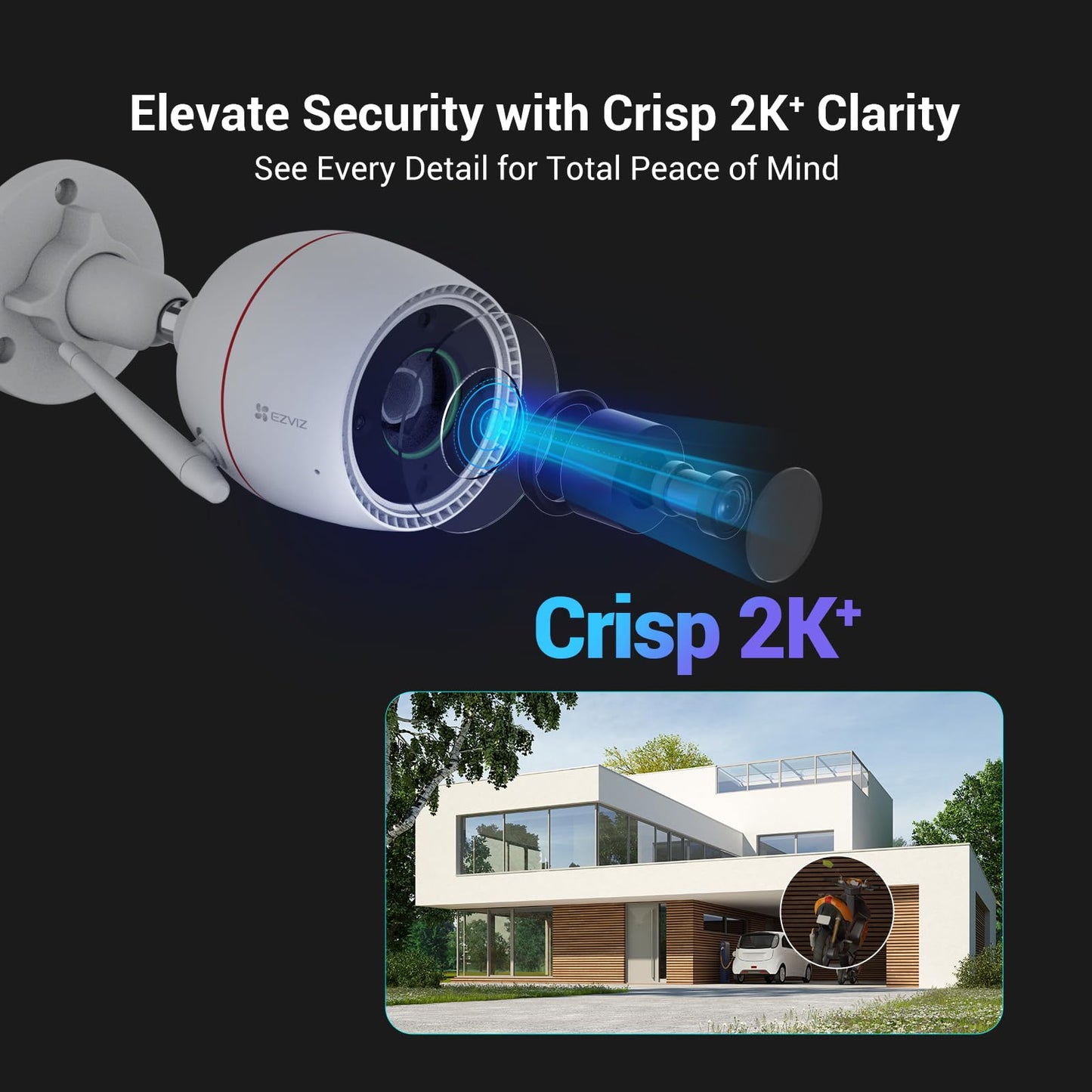 EZVIZ 2K+ Bullet Cameras WiFi Outdoor Security Camera with Motion Alert DEMO