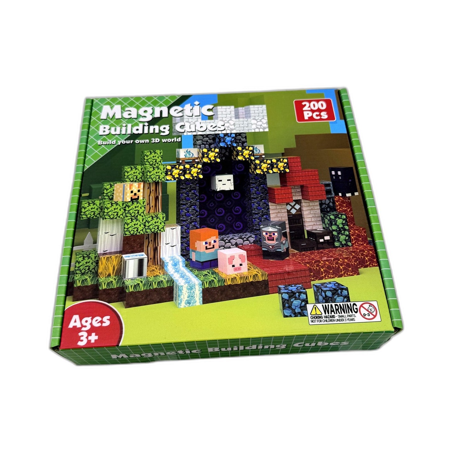Magnetic Building Cubes 200 Piece 3D Construction Toy Educational STEM NEW