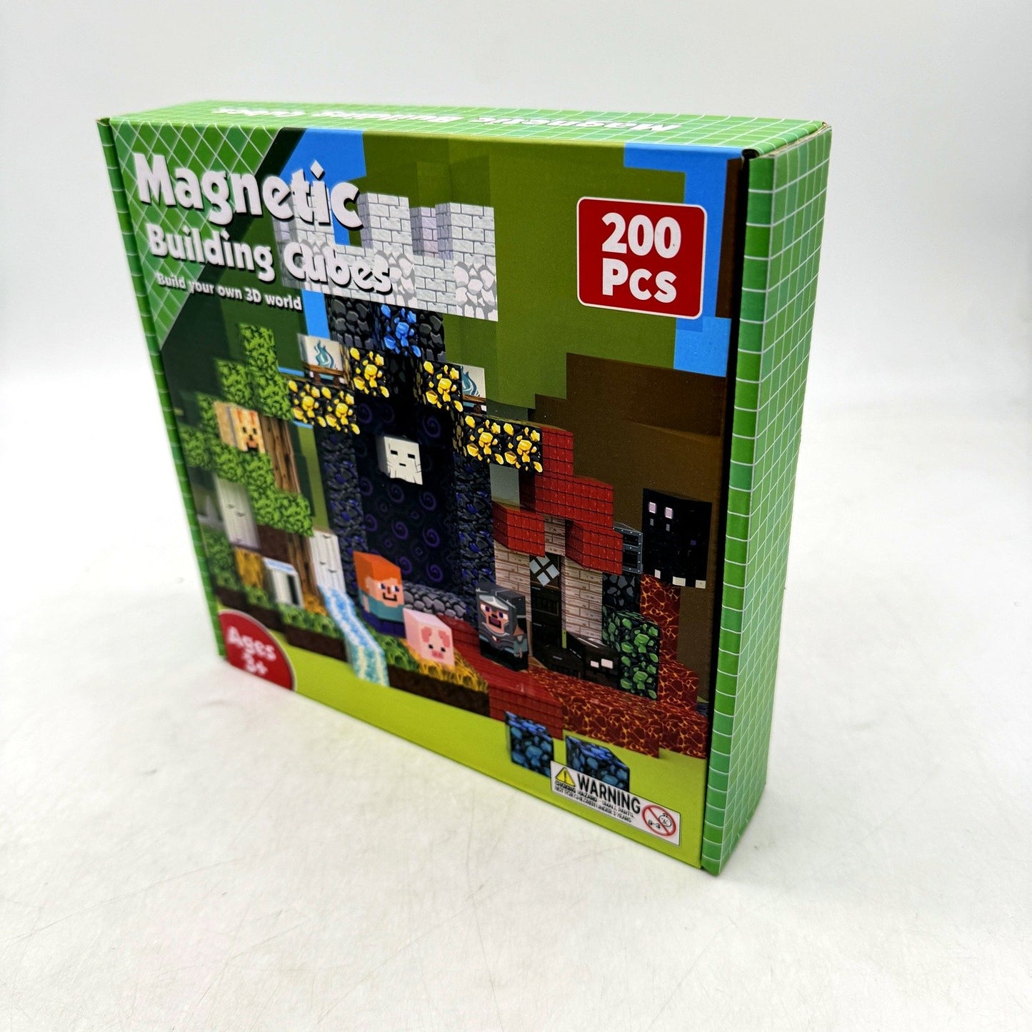 Magnetic Building Cubes 200 Piece 3D Construction Toy Educational STEM NEW