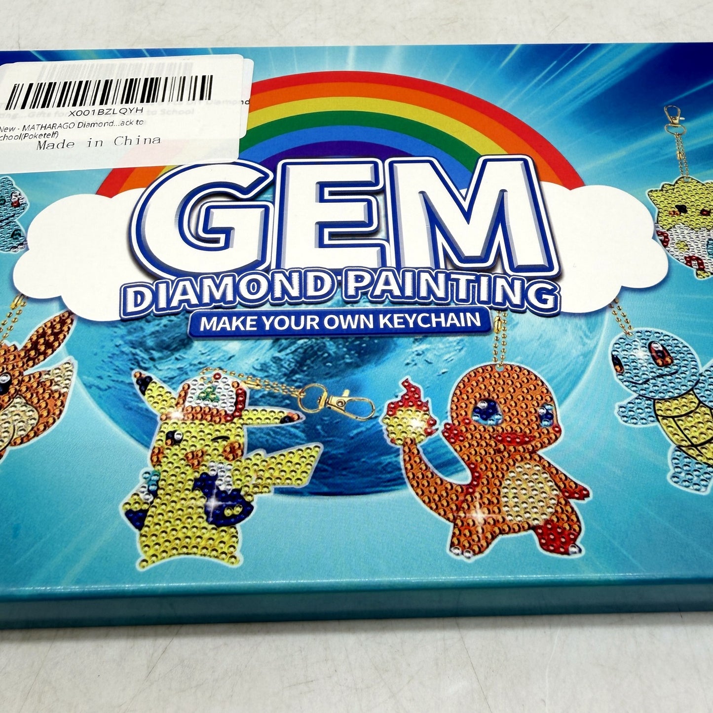 Gem Multicolor Diamond Painting Make Your Own Keychain Kit - DIY Craft NEW