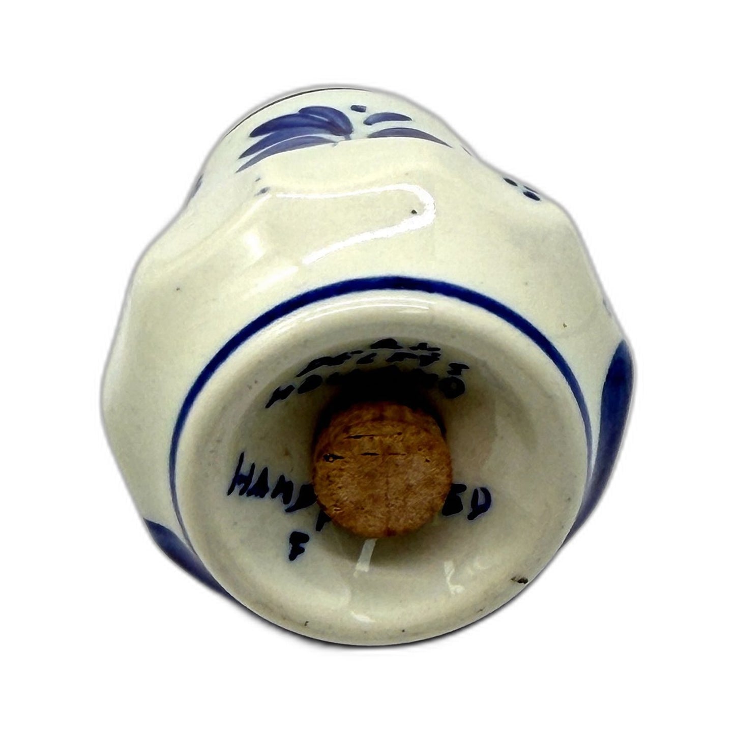 VINTAGE Delft Blue Hand Painted Holland Floral Design Salt Shaker