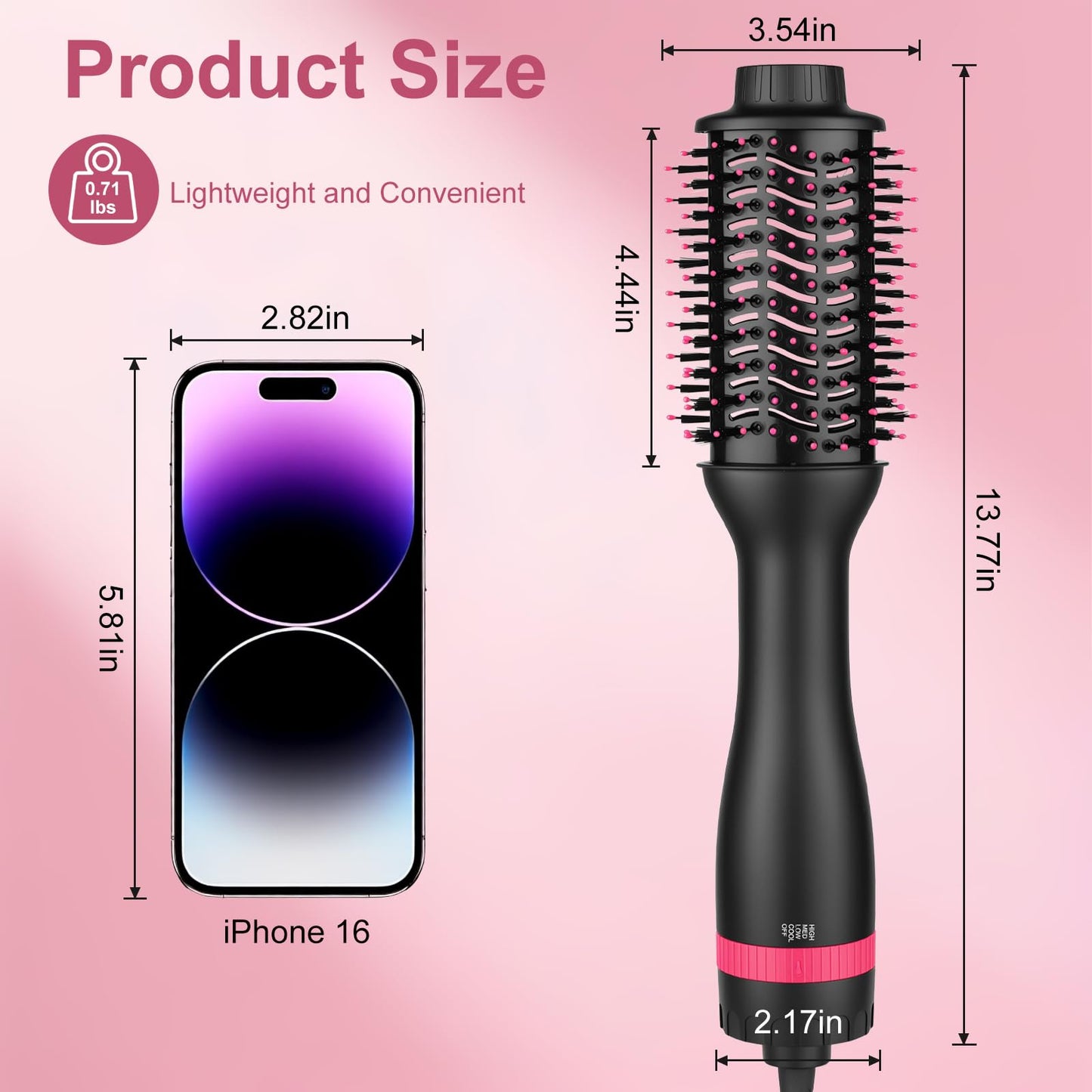 ManKami 4-in-1 Hairbrushes Hair Dryer Brush Styler for Smooth, Voluminous NEW