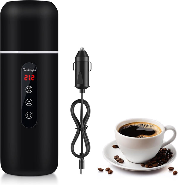 HaaLii-FY 420ML Electric Travel Water Boiler with Stirring, Black Portable DEMO
