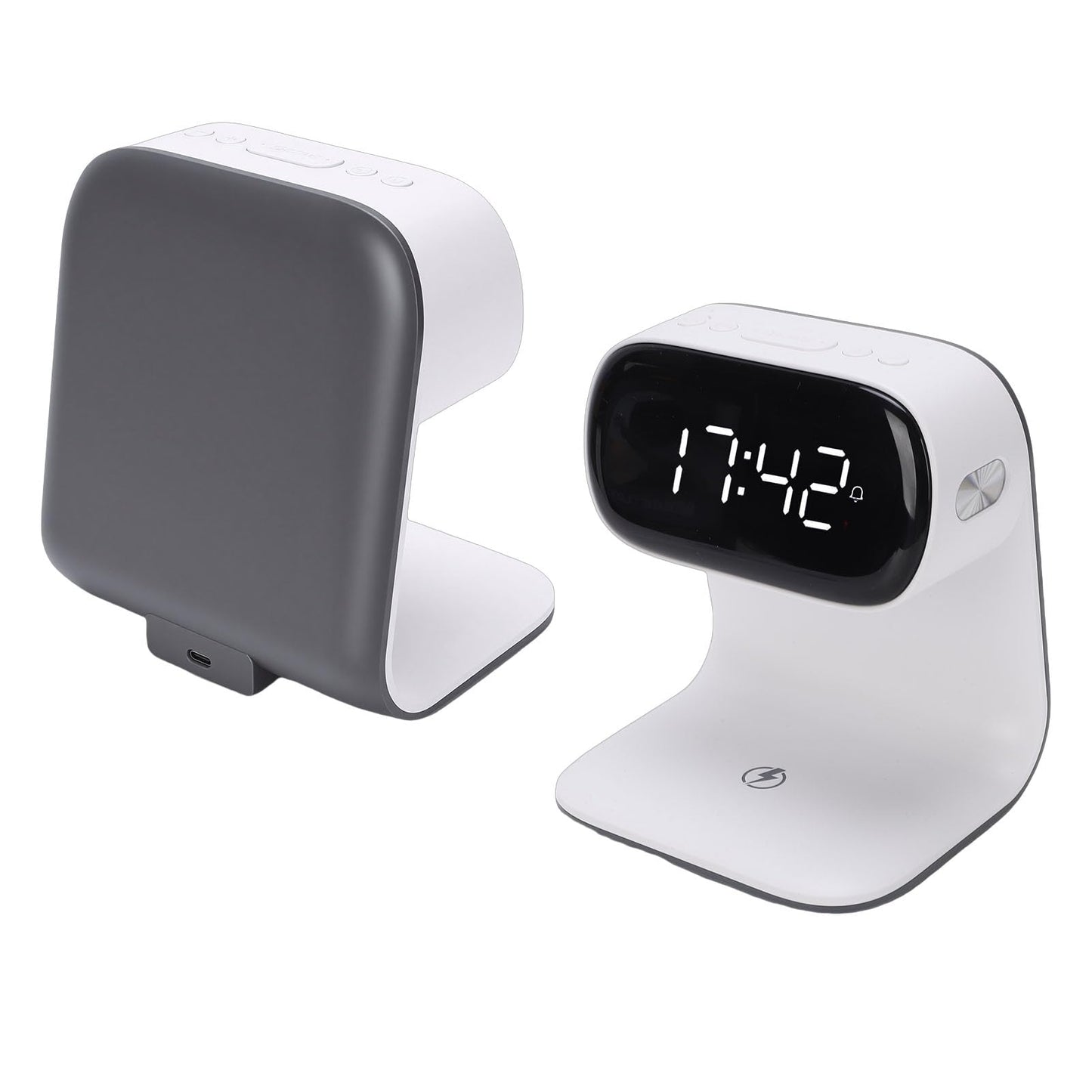 Dpofirs Digital Alarm Clock with 15W Wireless Charging Station Touch Lamp DEMO