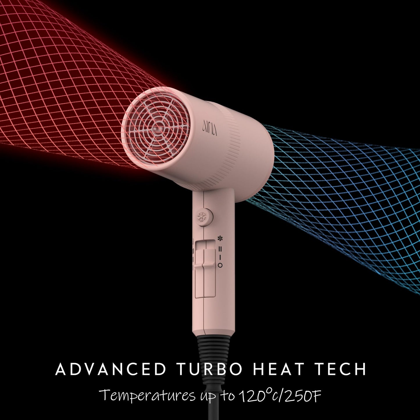 Aina Advanced Ionic Hair Dryer with Diffuser, Babe Pink, Salon-Quality DEMO