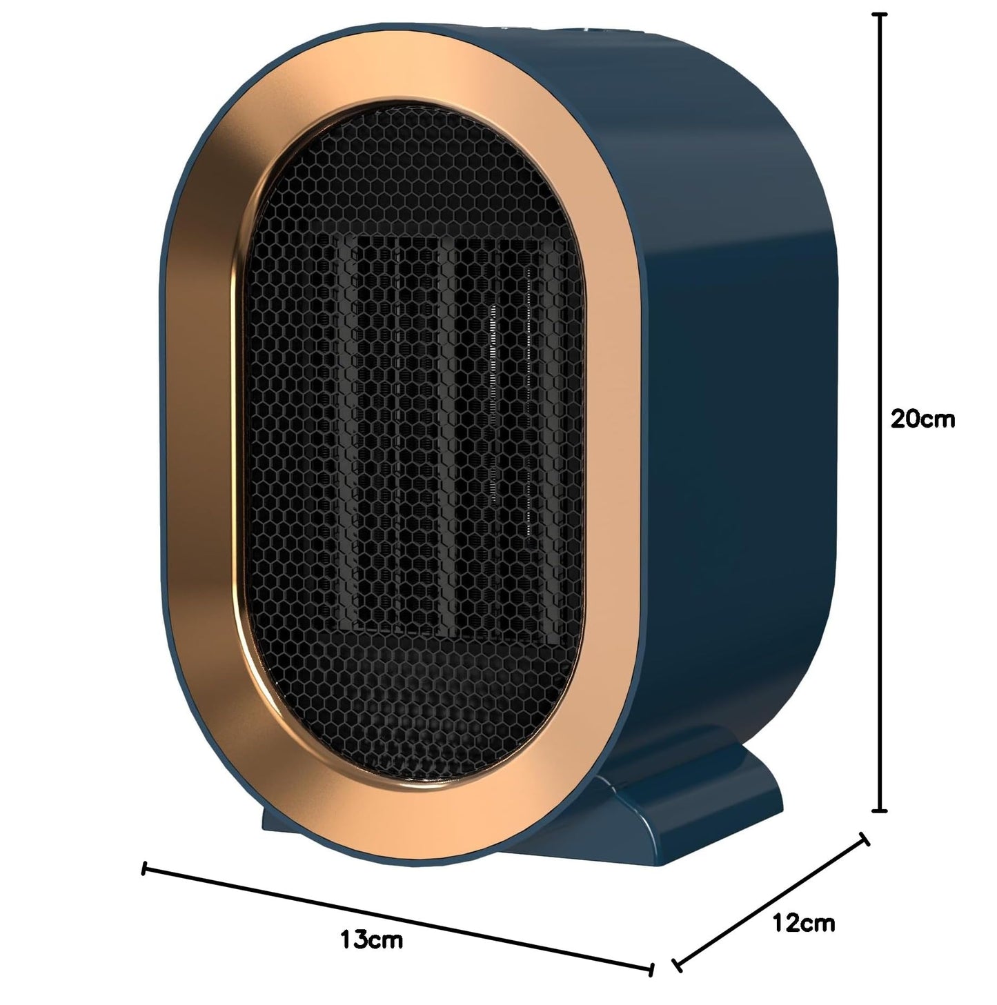 JYJOJO Portable Electric Heater Ceramic Technology Fast Quiet Heating Blue NEW