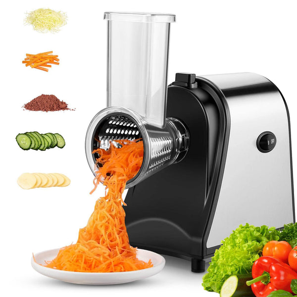 Dysokan 250W Graters 5-in-1 Professional Electric Cheese Grater and Slicer, NEW