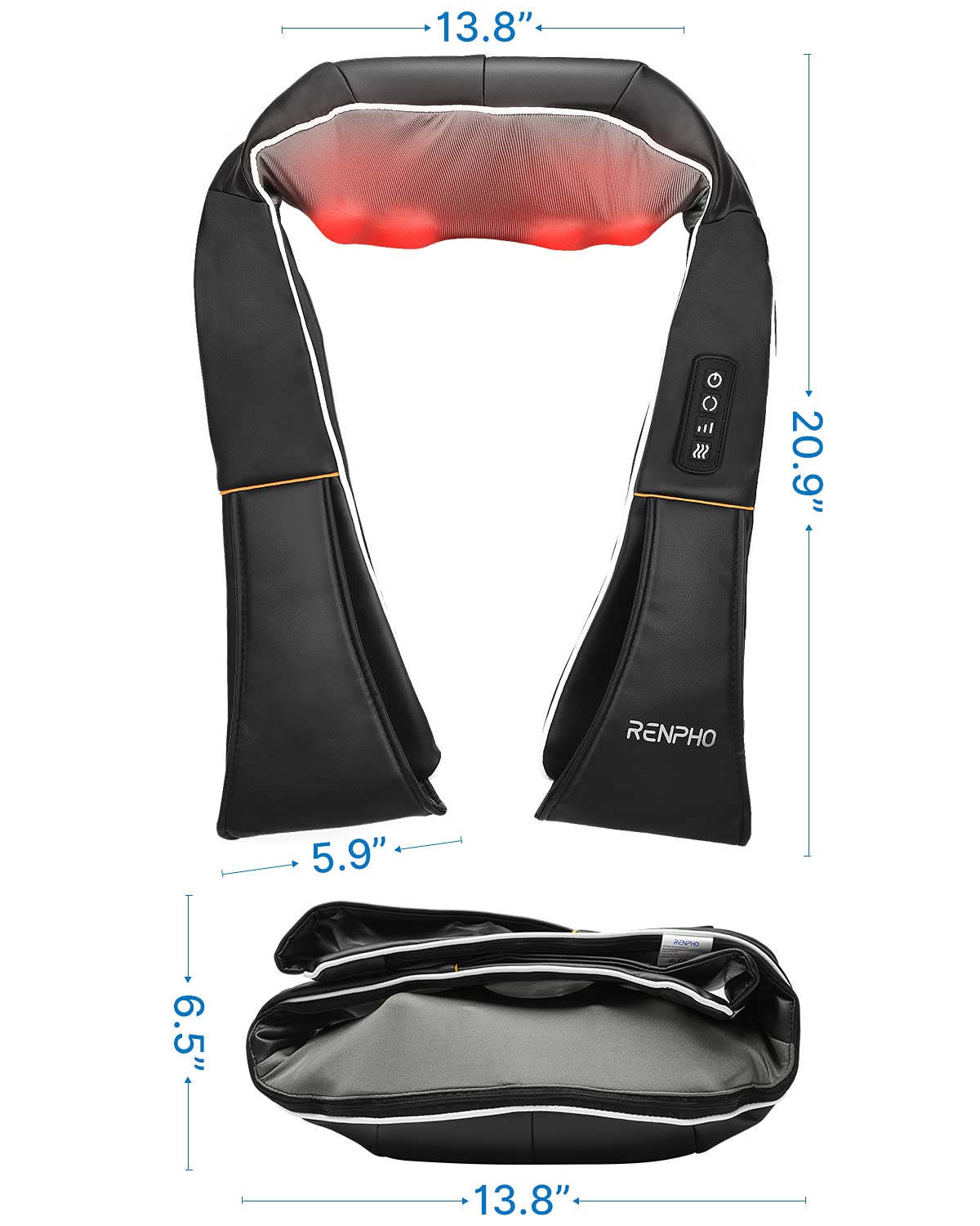 RENPHO Electric Shiatsu Neck and Back Massager with Heat for Muscle Relief DEMO