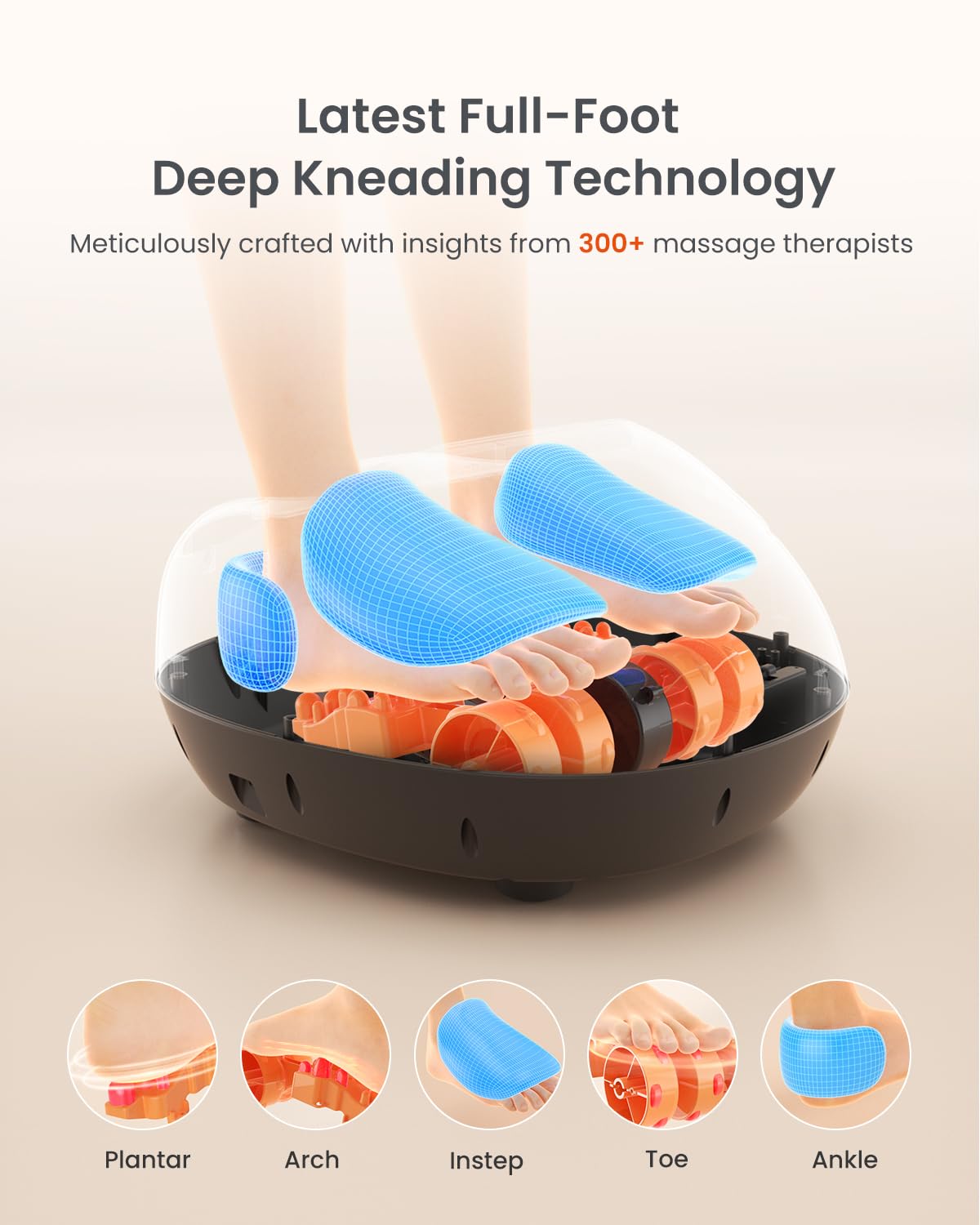RENPHO Shiatsu Foot Massager Machine with Heat, Deep Kneading & Air NEW
