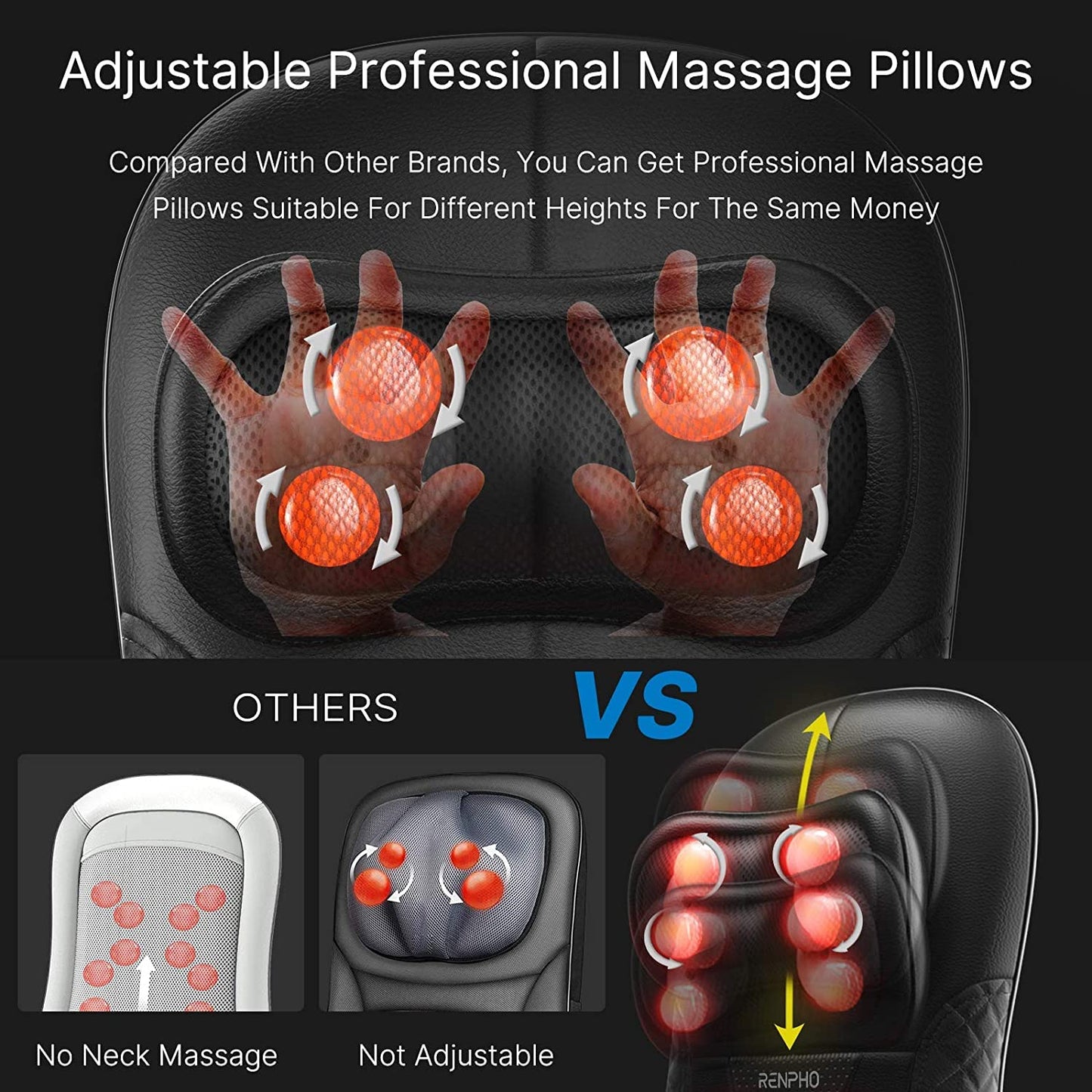 RENPHO Shiatsu Massage Chair with Heat, Back & Neck Massager for Home DEMO