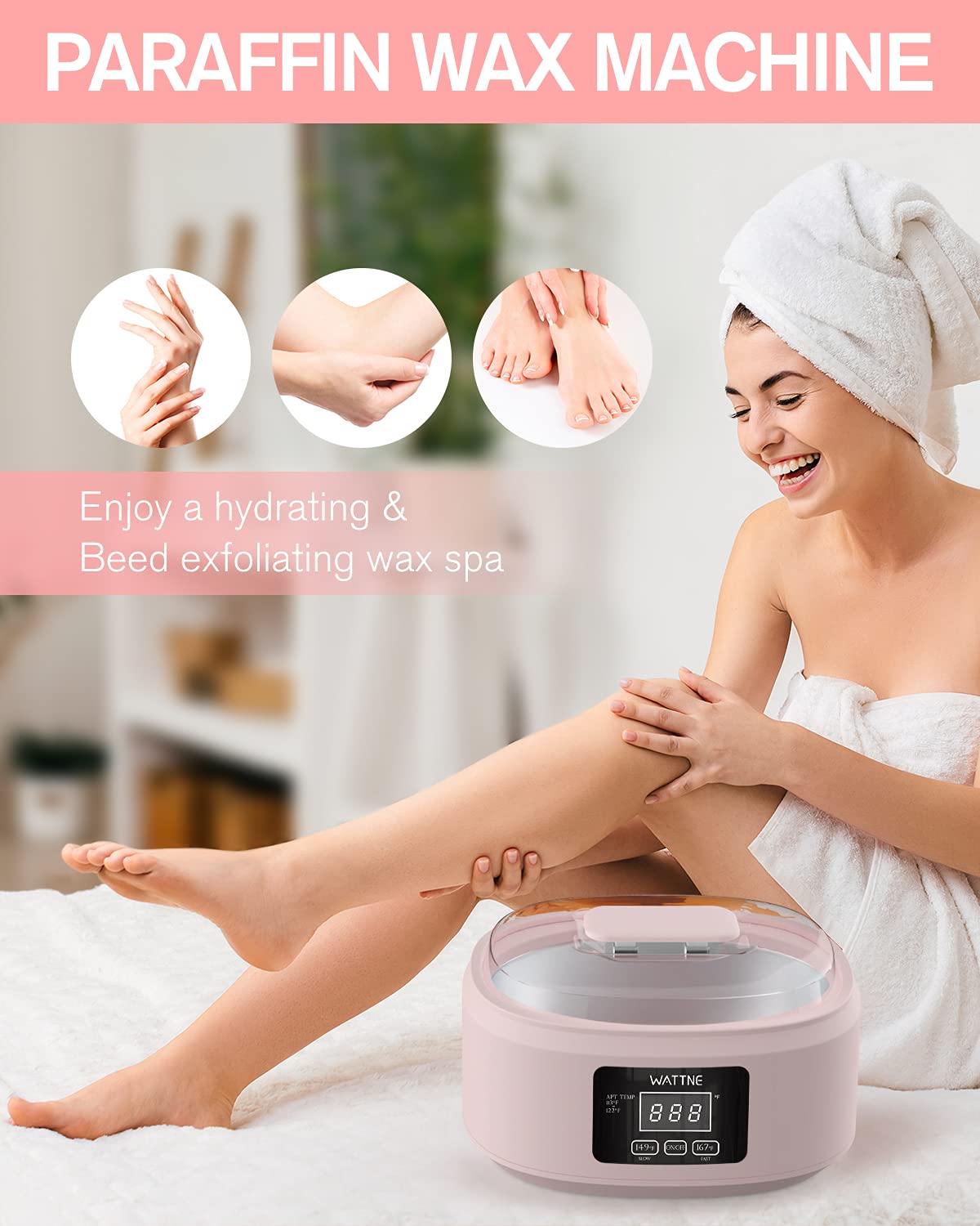 Wattne Paraffin Wax Warmer Machine for Hands & Feet Care NEW