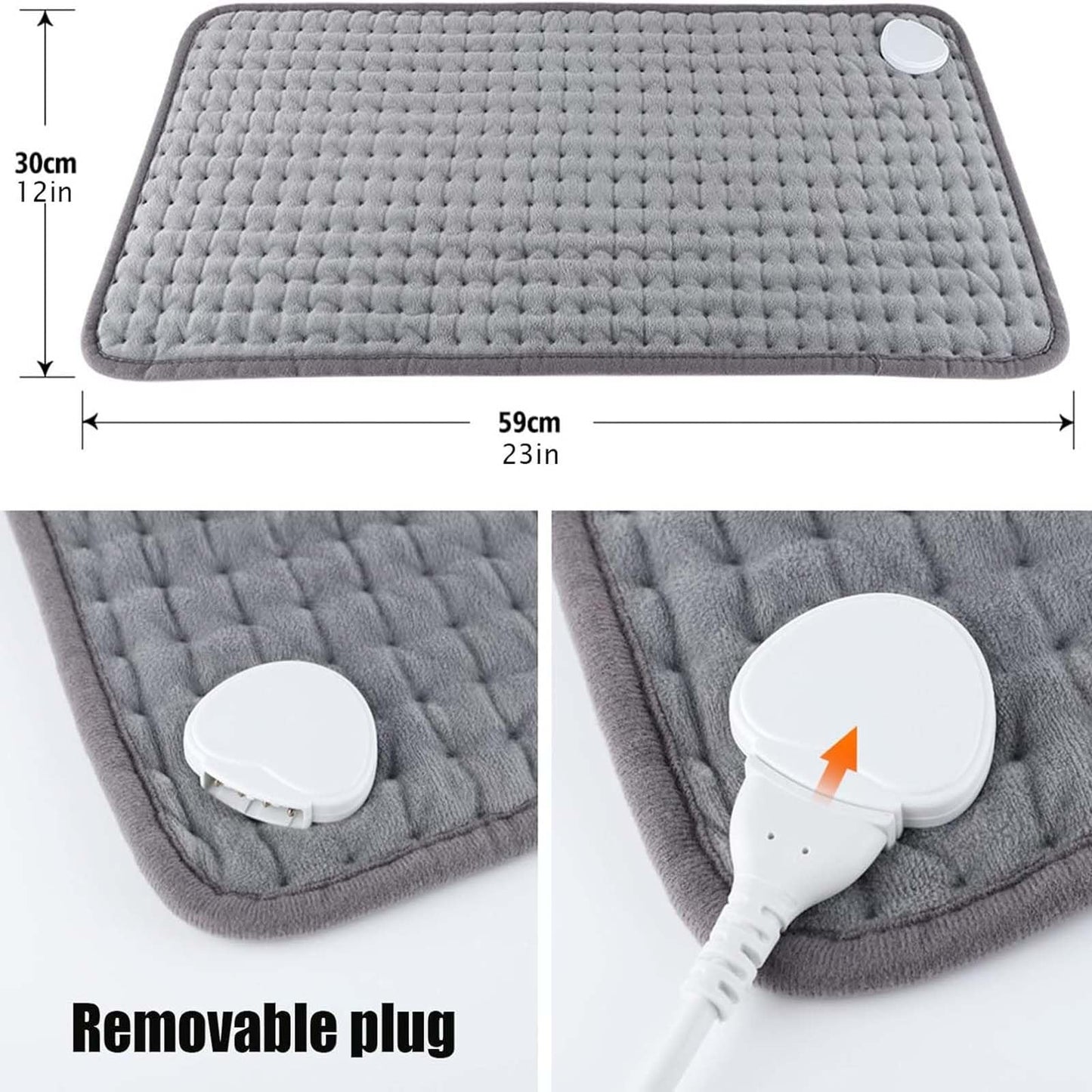 Muyuone Electric Heating Pad for Back Pain & Cramps Relief 6 Heat Settings NEW