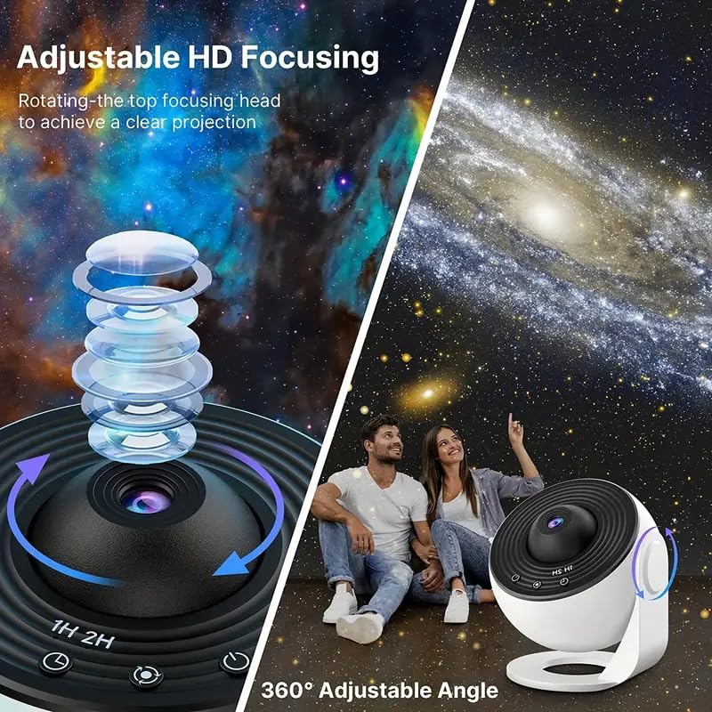 Bargainpop Galaxy Night Light 4K 360 Degree Rotating Projector Black NEW