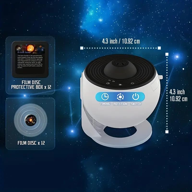 Bargainpop Galaxy Night Light 4K 360 Degree Rotating Projector Black NEW