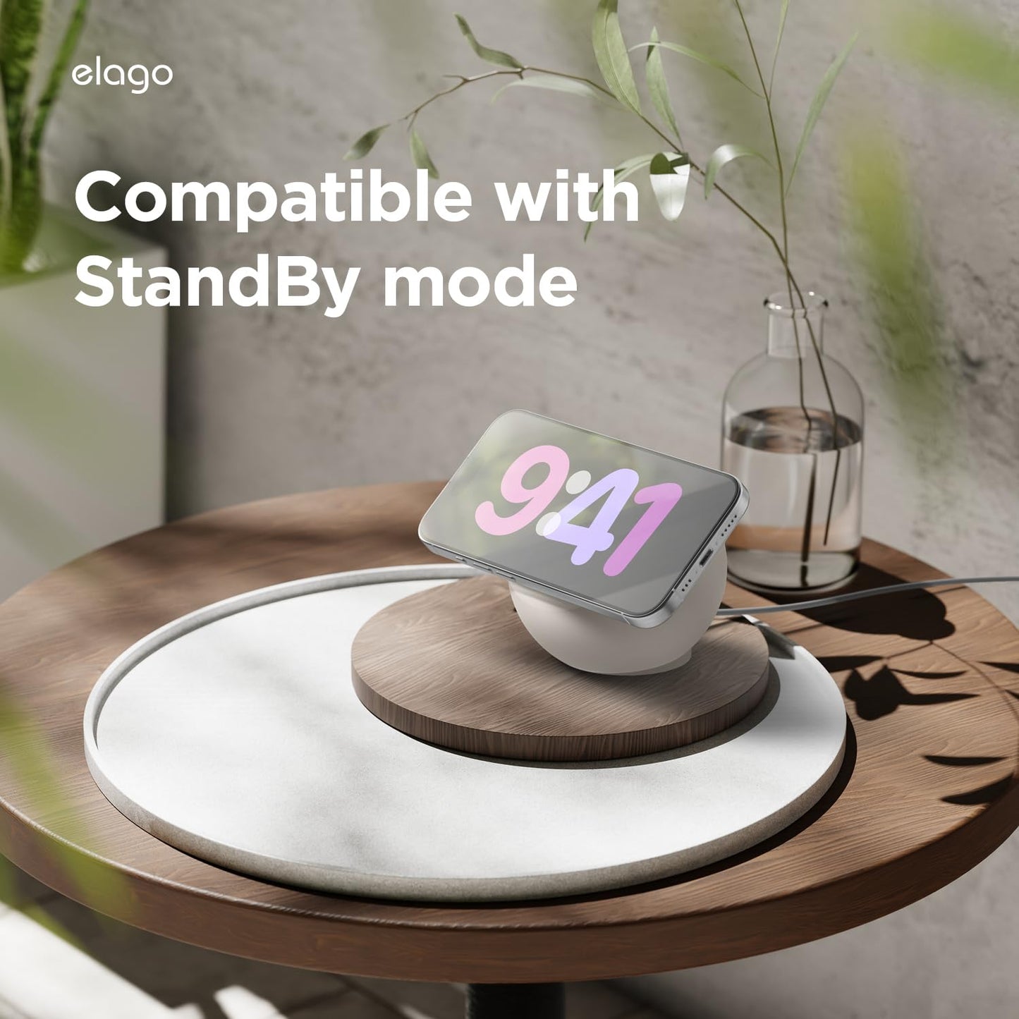 elago Premium Stands Silicone Charging Stand for MagSafe Wireless Charger, DEMO