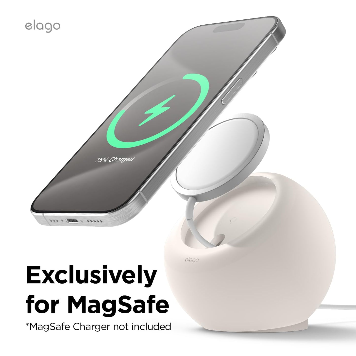 elago Premium Stands Silicone Charging Stand for MagSafe Wireless Charger, DEMO