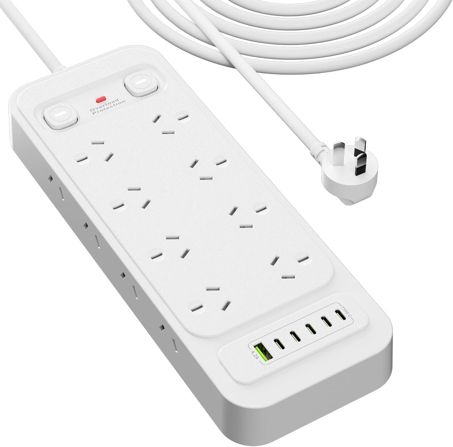 Nobel Marketing 22-in-1 Power Strip with 16 AC Outlets and 6 USB Ports DEMO