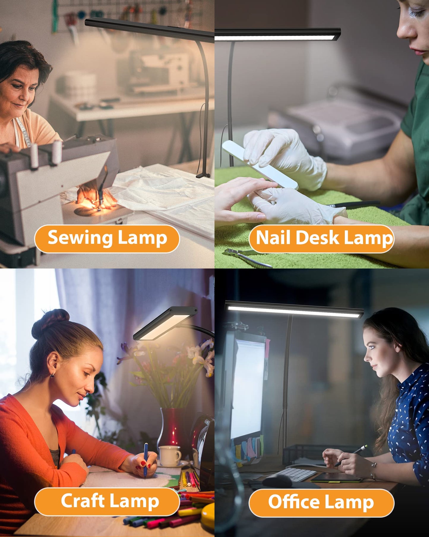 iFalarila Dimmable LED Desk Lamp 160 LEDs Home Office Adjustable Black DEMO