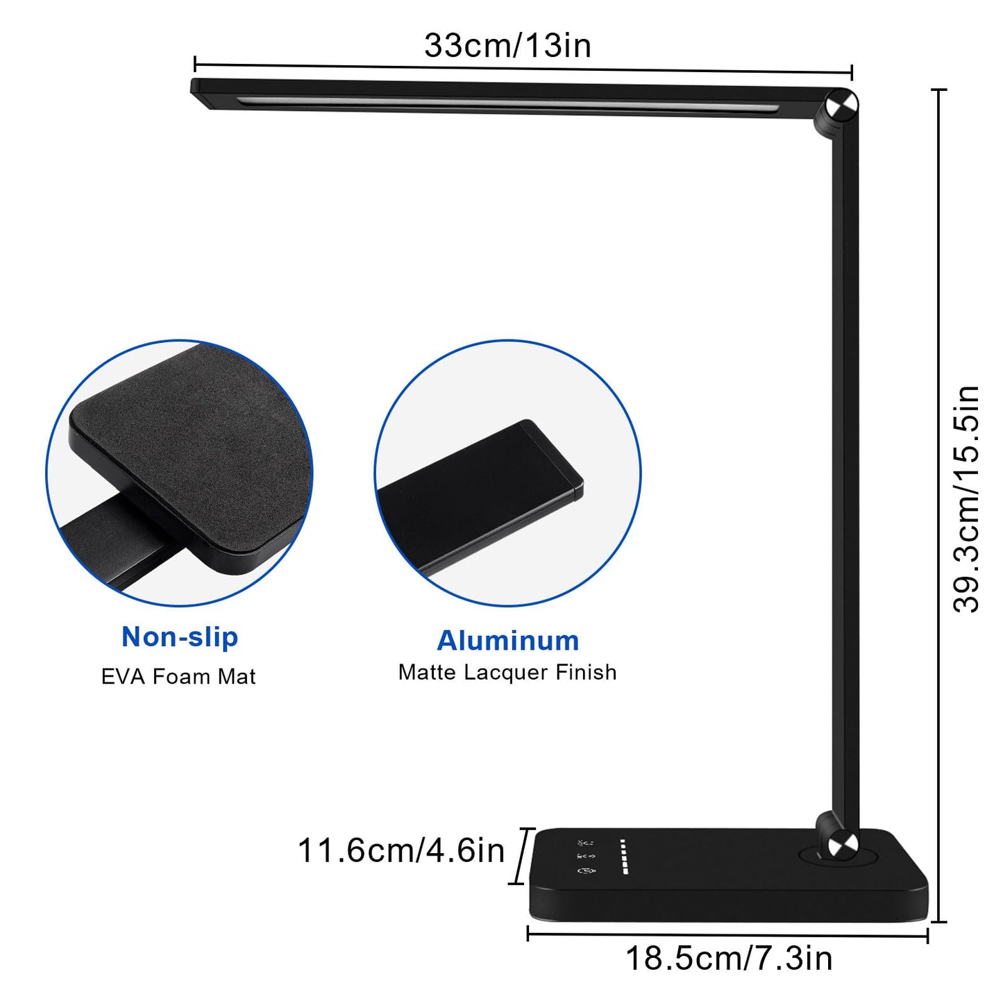 Electight LED Desk Lamp with Touch Control, 50 LEDs, 5 Lighting Modes, USB DEMO
