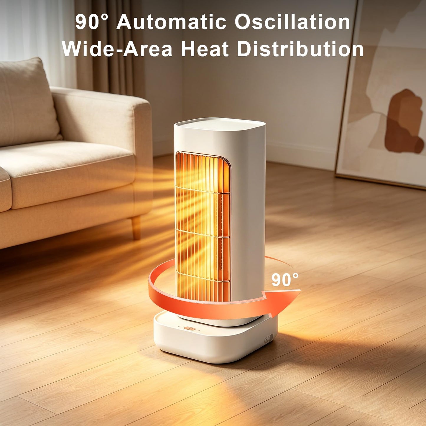 7JI 1200W Heating Fan with 2 Adjustable Temp and 90 Degree Wide Angle Head DEMO