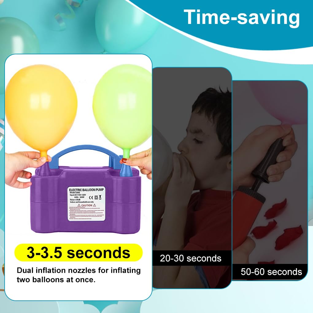 600W Inflation Devices Electric Balloon Pump Inflator with Dual NEW