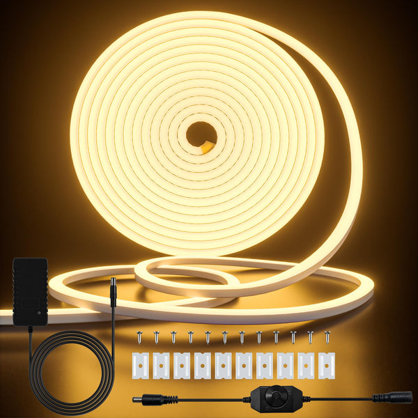 Cozylady Warm LED Strips White Waterproof LED Neon Strip Light Rope Lights DEMO