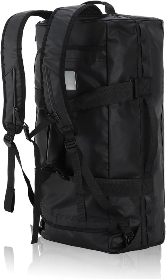 Haimont 60L Sports Duffel Backpack Bag Water Resistant Travel Duffle Black NEW