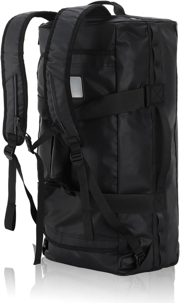 Haimont 60L Sports Duffel Backpack Bag Water Resistant Travel Duffle Black NEW