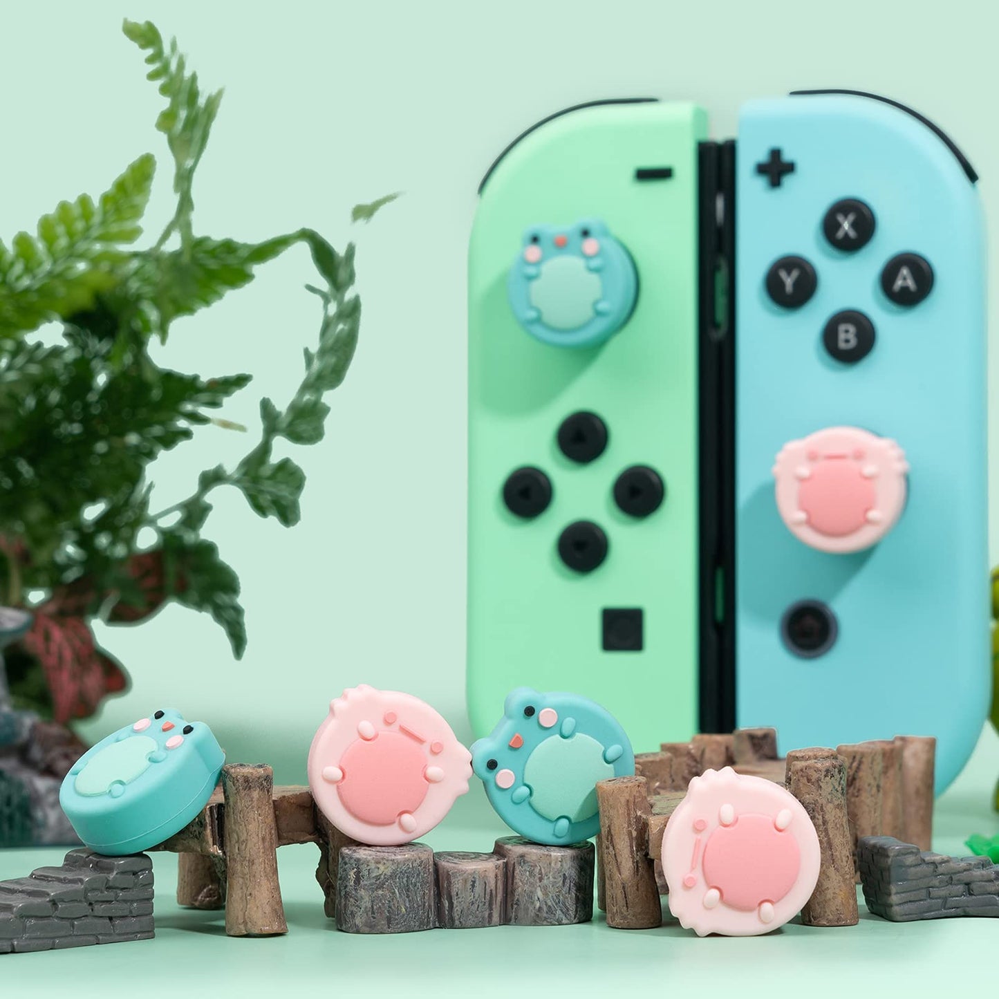 GeekShare Silicone Electronics Joycon Thumb Grip Caps - Cute Animal Theme, NEW