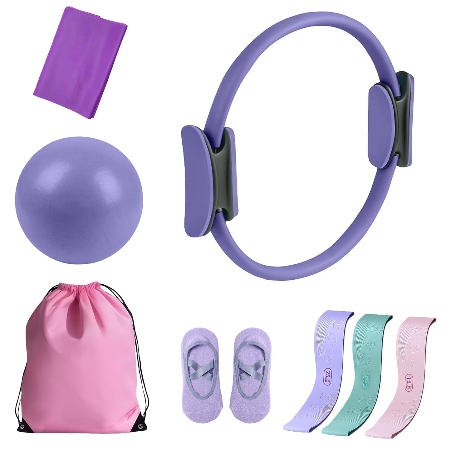 Zoriva Lavender Sets Pilates Essentials Home Gym Workout Set for Women NEW