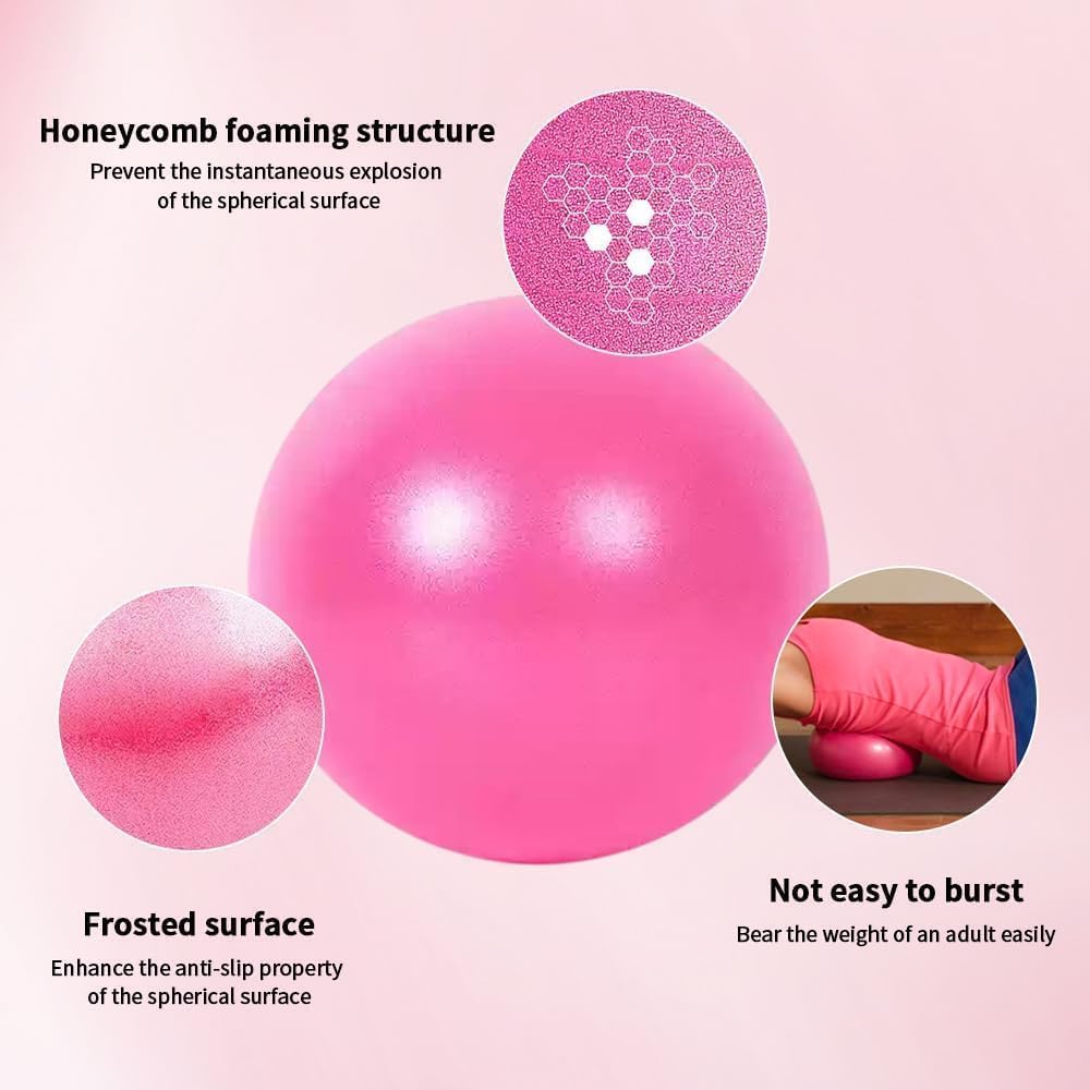 Tenshioy Pilates Sets Ring and Ball Set 13 Pcs Home Kit 13" Yoga Circle Pink NEW