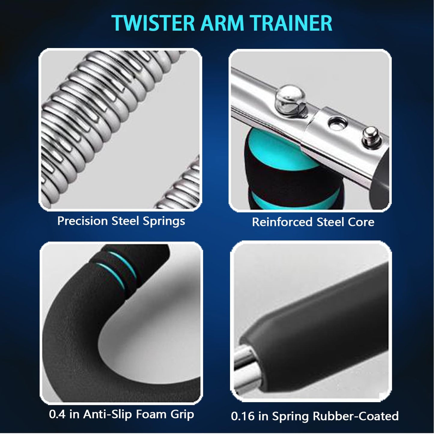 MAOCG Chest Expander Portable Power Twister Bar Muscular Strength Blue NEW
