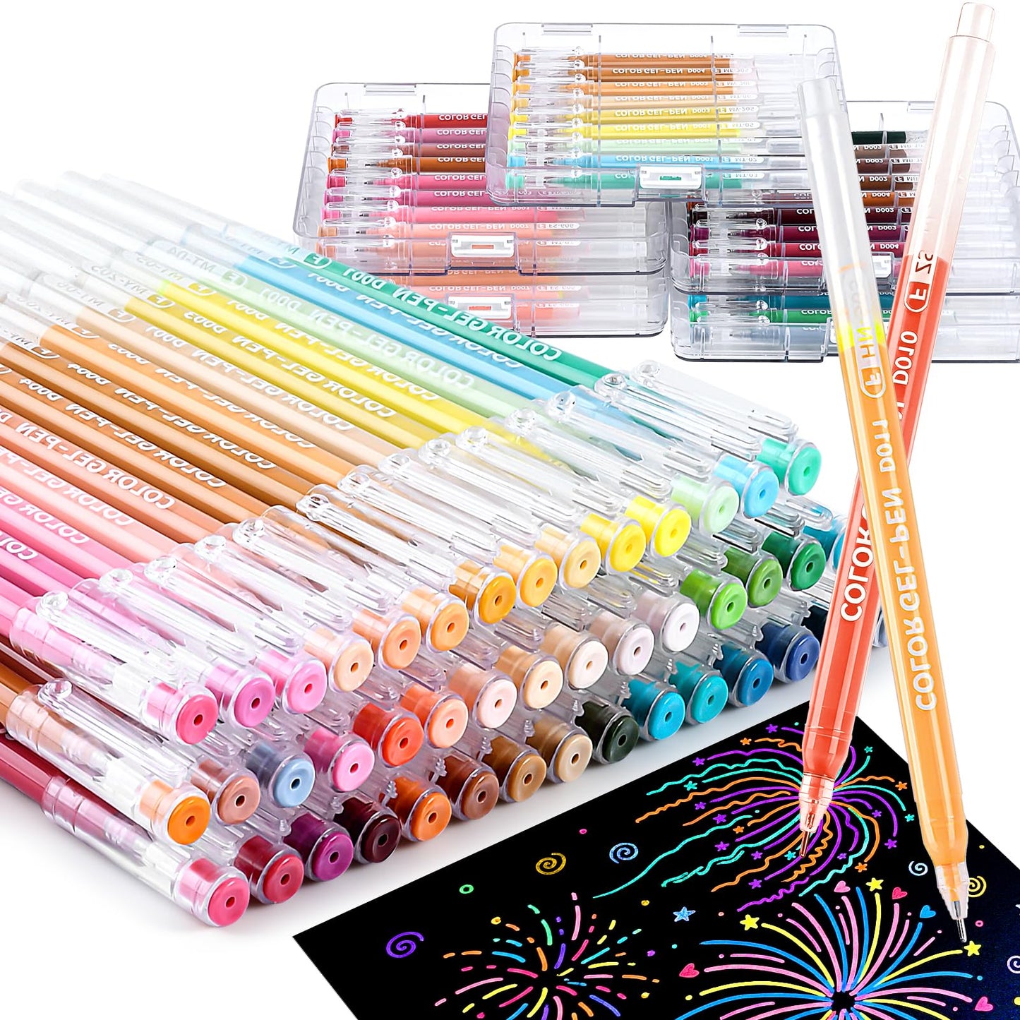 MIN CI 45 Color Painting Gel Pens Set Coloring Books & Markers, Vibrant NEW
