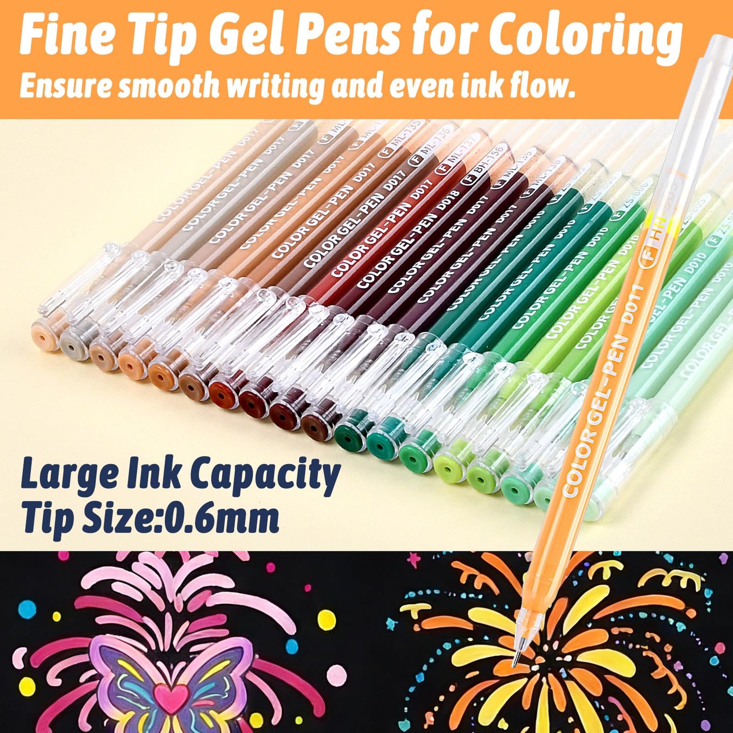 MIN CI 45 Color Painting Gel Pens Set Coloring Books & Markers, Vibrant NEW