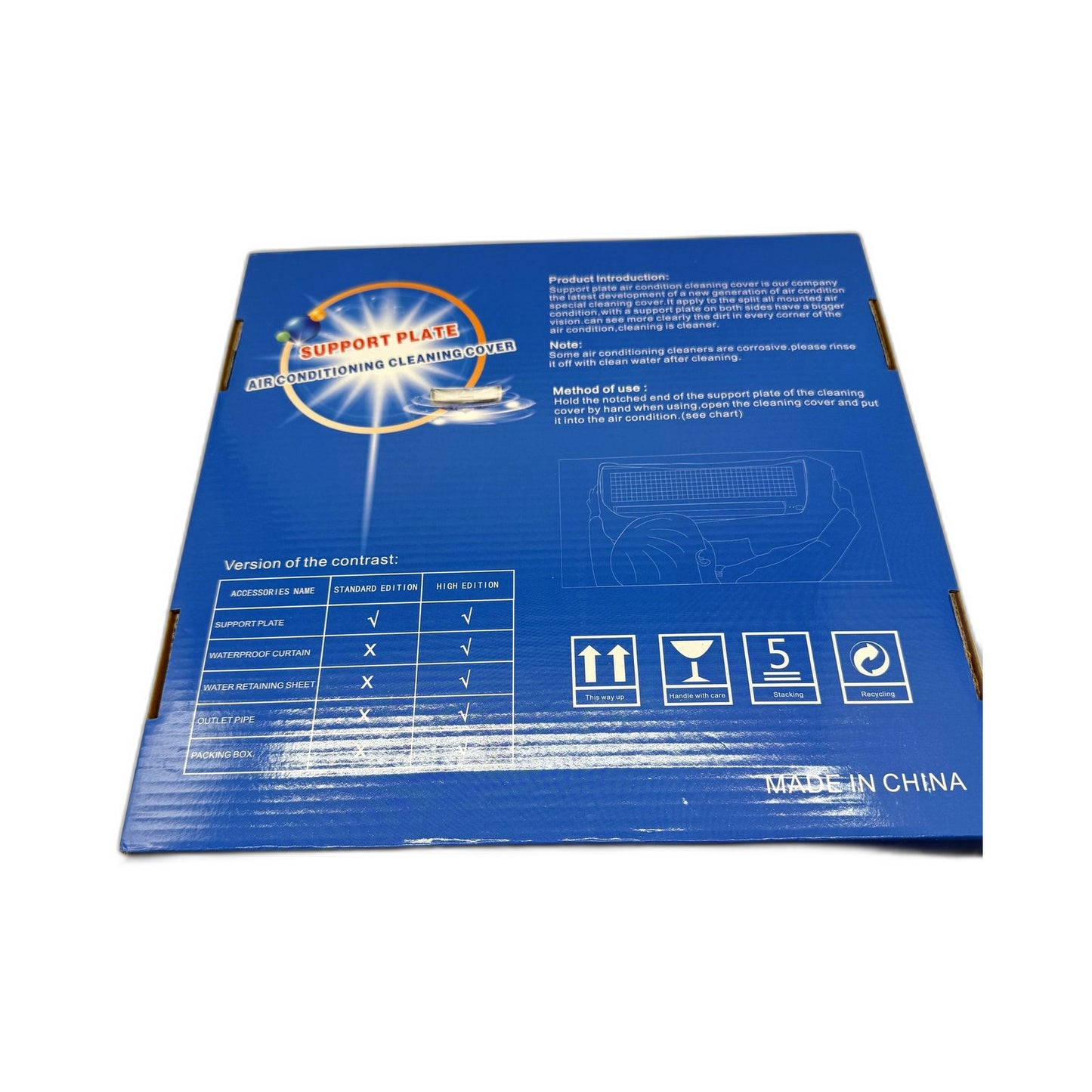 HDLTEAM Wall Mounted Air Conditioner Cleaning Cover Bag Oxford Fabric Blue NEW
