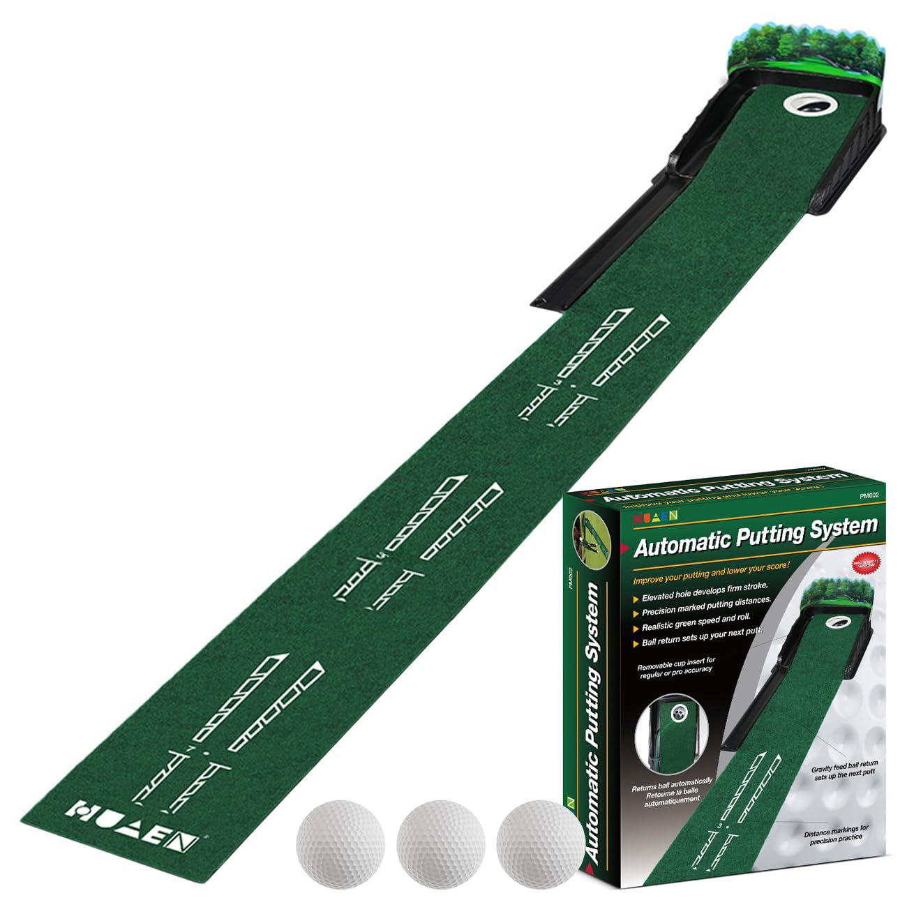 Aumerage Sports Rubber Golf Practice Mat 22.5x252cm Green Driving Range  NEW
