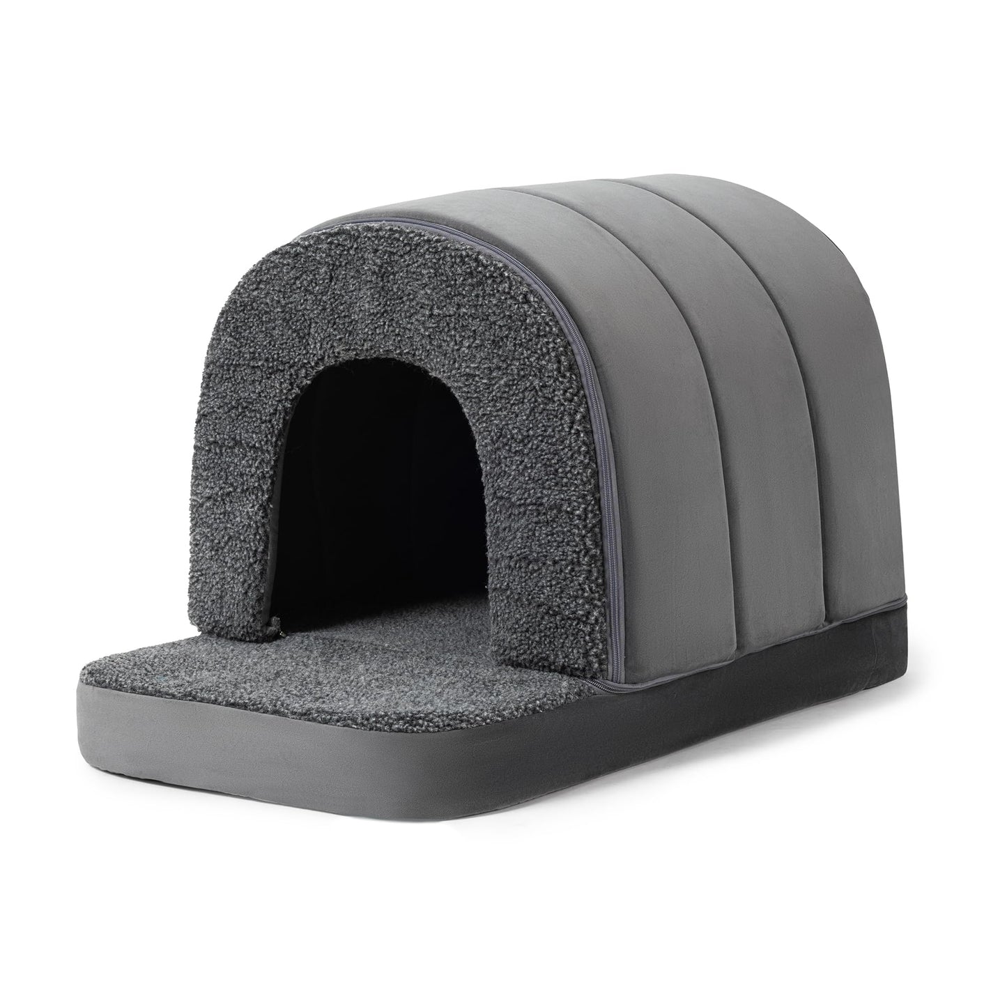 PELZIN Orthopedic Beds Indoor Dog Bed with Egg-Crate Foam, Charcoal Large NEW