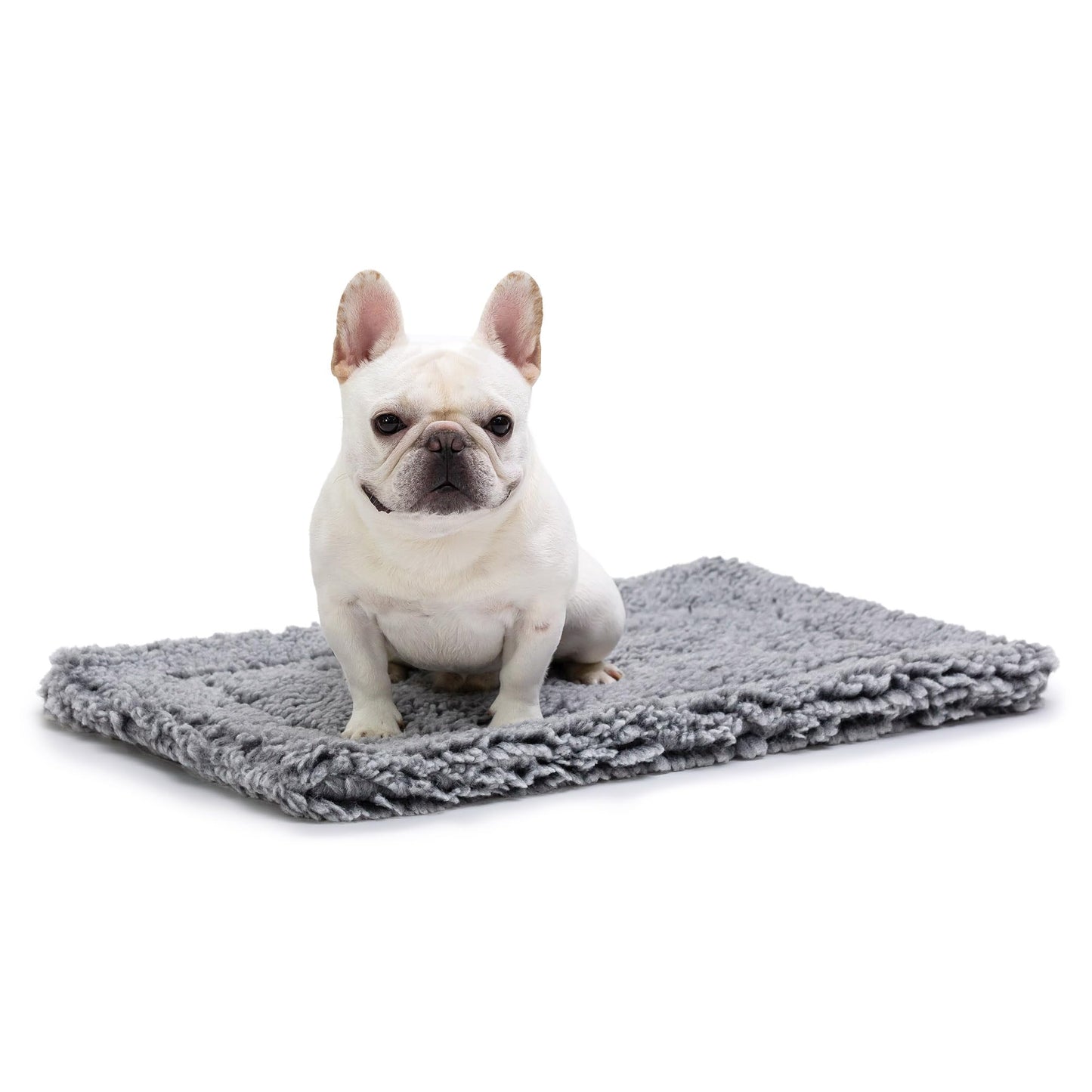 Pelzin Chew Beds Proof Dog Bed Fluffy Stoutwool Crate Pad Tough Charcoal NEW