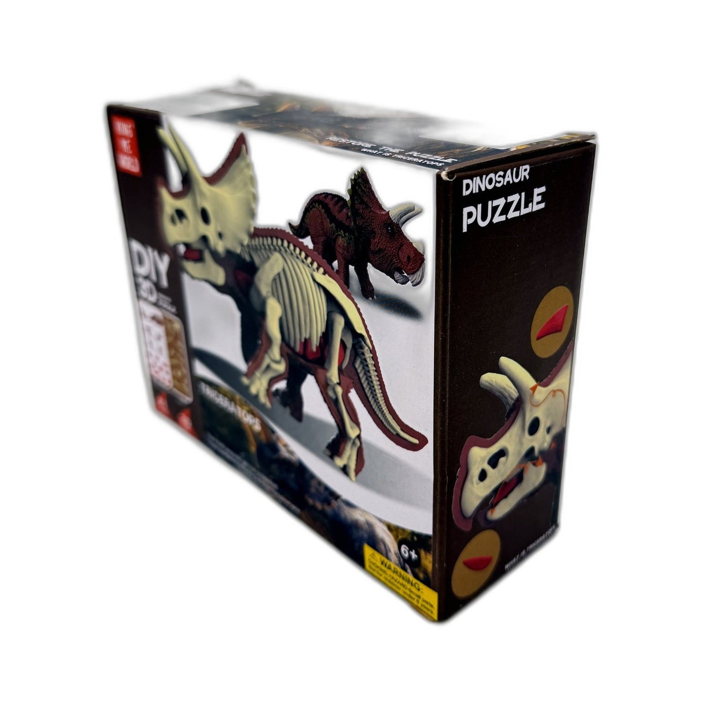 King Me World Triceratops 3D Dinosaur Puzzle DIY Craft Multi Color 41 Pieces NEW