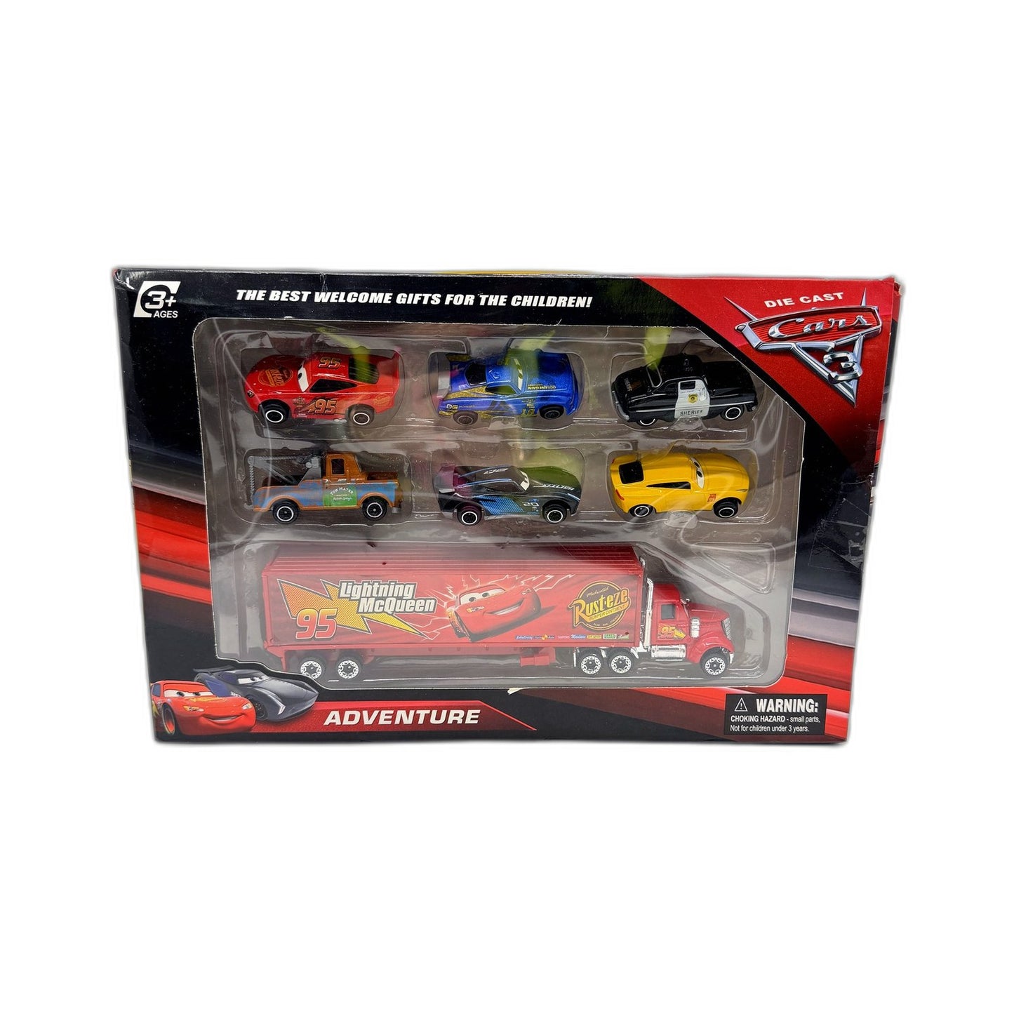 Cars Adventure Die Cast Toy Truck Set in Multi Color & - Collectible NEW