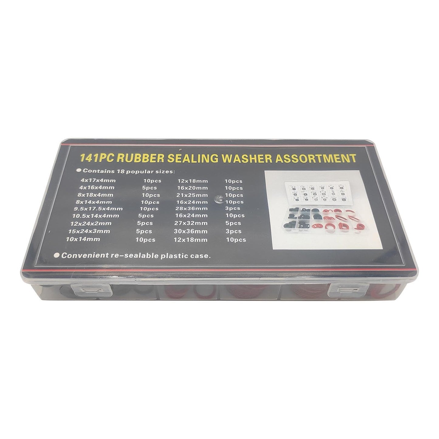 CLSSLVVBN Rubber Sealing Washer Kit 141 Pieces Assorted Sizes NEW