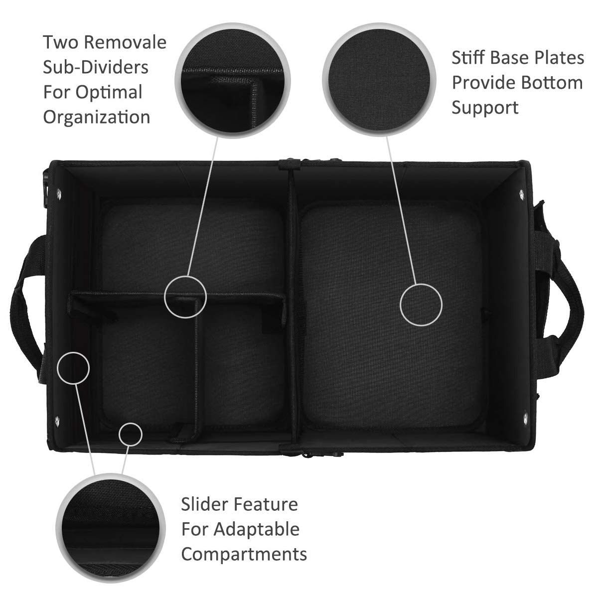 AUTOARK Multipurpose Boot Bags Car Trunk Organizer Foldable Lid Straps NEW